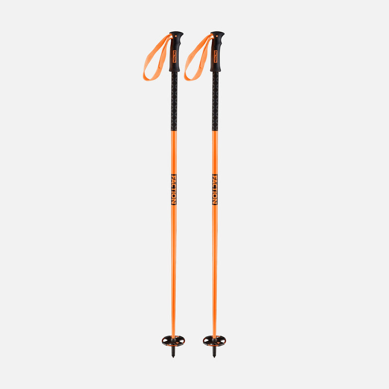 Orange Faction Skis Faction poles