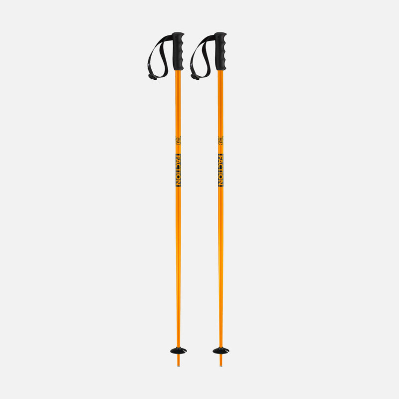 Orange Faction Skis Prodigy poles