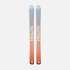 Bases of Faction Prodigy 3 Capsule, white and red all-mountain ski on a grey background.