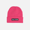 Faction skis logo beanie pink