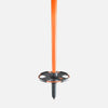 Orange Faction Skis Faction poles close-up of powder basket