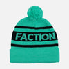 Faction Green Pompom Beanie